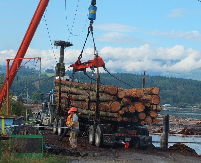 CSP lumber log unloading
